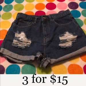 Forever 21 High Waisted Mom Shorts size 29
